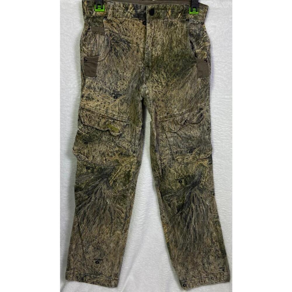 Magellan Youth Large 28x27 Cargo Mossy Oak Branch Camouflage Pants Hunting Hunt